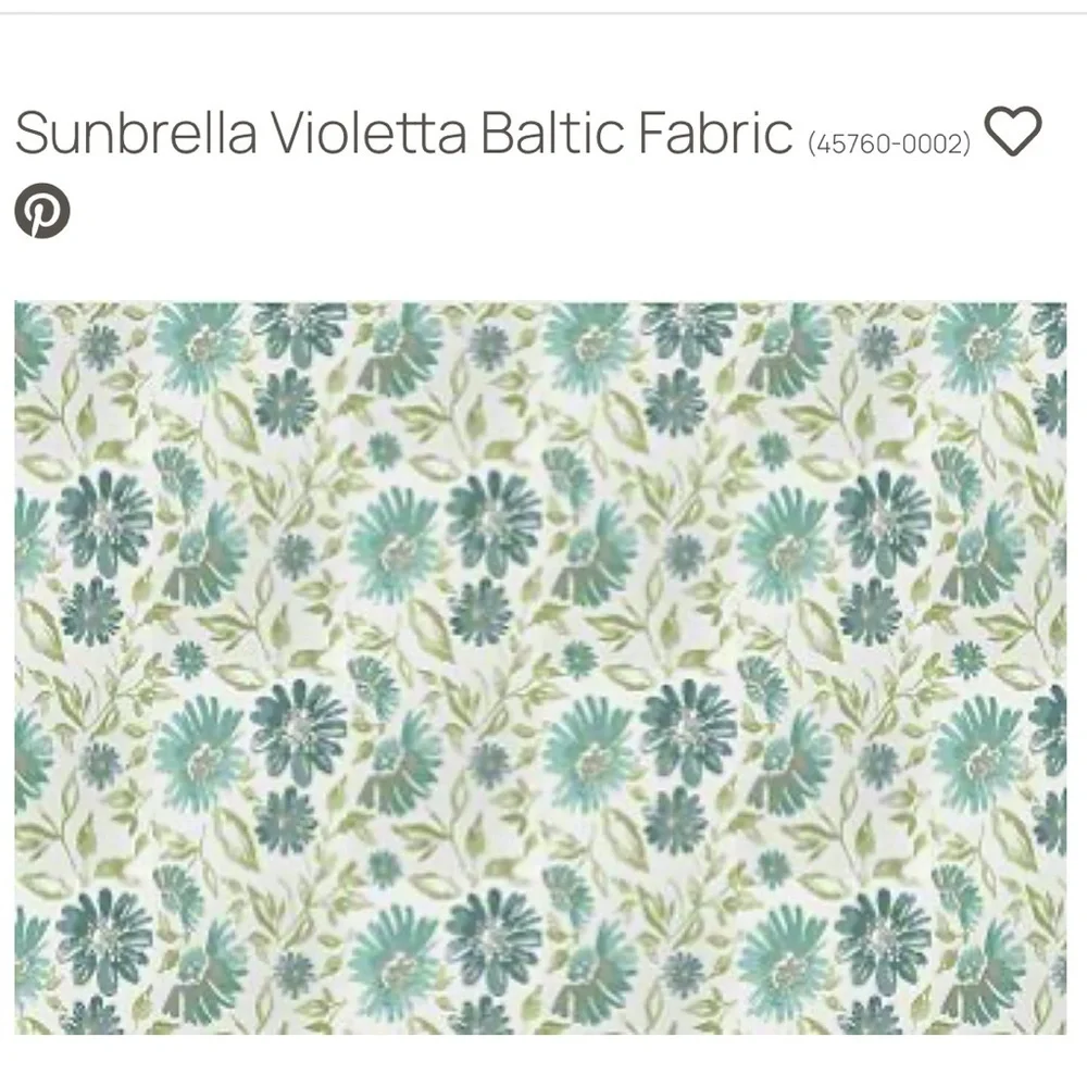 Cushion Source outdoor head/neck pillows - Sunbrella Violetta Baltic fabric (4)